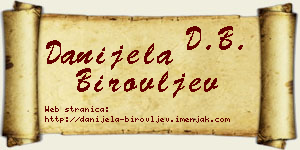 Danijela Birovljev vizit kartica
